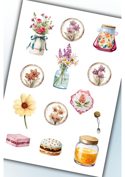 Vintage Temalı Sticker Planner Ajanda Bullet Journal Için Uygun modelleri