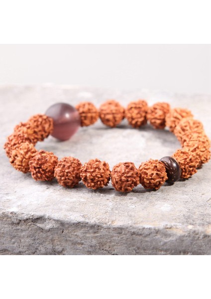 21CM Tarzı No.9 Boyutu Rudraksha Vajra Bodhi Bilezik Erkekler Meditasyon Mala Kristal Boncuk Bilezikler Takı Dua Çakralar Tibet Budizm Bilezik (Yurt Dışından)