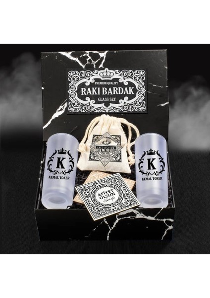Canım Kocam İsimli Rakı Bardağı Seti Hediye Kutusu