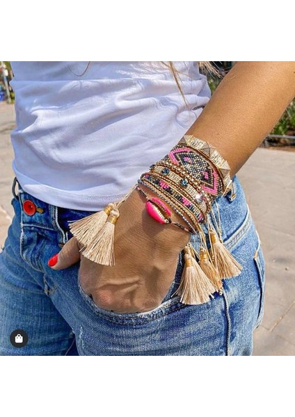 No.27 Boyutu Mavi Yıldız Kadın Mıyukı Bilezik Nazar Boncuklu Bilezik Kabuklu Pulseras Mujer Moda Micro Pave Cz El Yapımı Boncuk Kolluk (Yurt Dışından) fiyatları