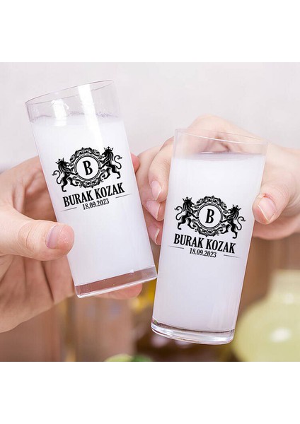 Tasarım İsme Özel İkili Hediyelik Rakı Bardağı fiyatları