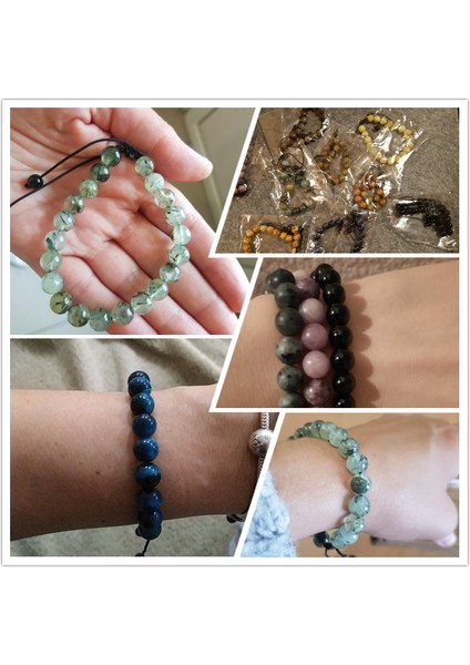 6 Botsvana Ayarlanabilir 8mm Doğal Taş Bilezik Kadın Erkek Minimalist Taş Boncuk Örgülü Halat Bilezikler Iyileştirici Mineral Takı Hediyeler (Yurt Dışından) modelleri