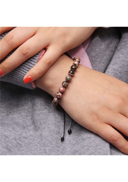 6 Botsvana Ayarlanabilir 8mm Doğal Taş Bilezik Kadın Erkek Minimalist Taş Boncuk Örgülü Halat Bilezikler Iyileştirici Mineral Takı Hediyeler (Yurt Dışından) indirimleri