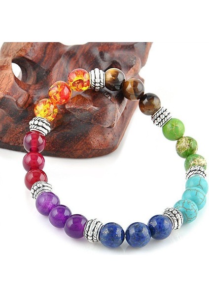 Kolye Kadınlar Için 7 Çakra Doğal Taş Kolye Yoga Reiki Şifa Dengesi Maxi Çakra Doğal Taş Kolye (Yurt Dışından)