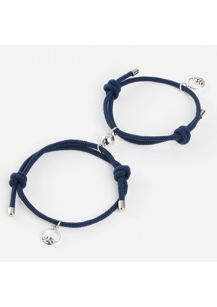 Stili Ayarla Içinde Çift Bileklik Çifti En Iyi Arkadaş Bilekliği Erkek Bilekliği Kırmızı Siyah Halat Örgü Manyetik Çekim Uzun Mesafe Aşk Takı (Yurt Dışından) fırsatları