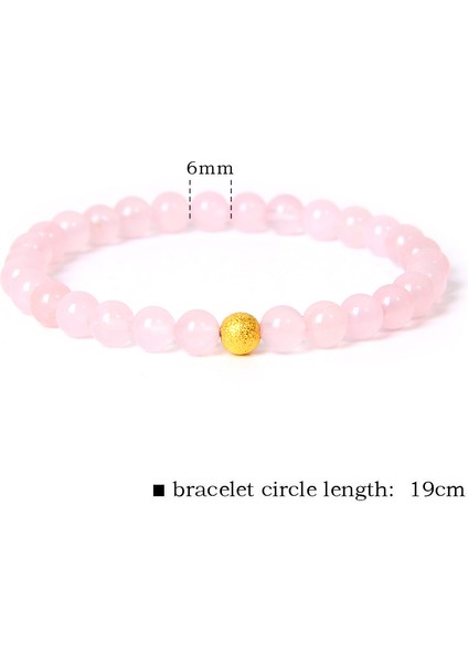 19CM Tarzı 41 Gül Kuvars Doğal Howlite Gül Kuvarsı Kristal Aytaşı Bileklik Kadınlar Için Çakralar Boncuklu Bilezik Kadınlar Için Yoga Enerjisi Takı Браслет (Yurt Dışından)