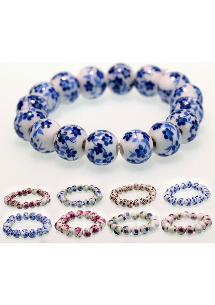Stil 5 Yaratıcı Milli Tarz Çiçek Desenli Boncuklu Bilezik Saf El Yapımı Porselen Seramik Boho Bilezik Takı Hediyeleri (Yurt Dışından) fiyatları