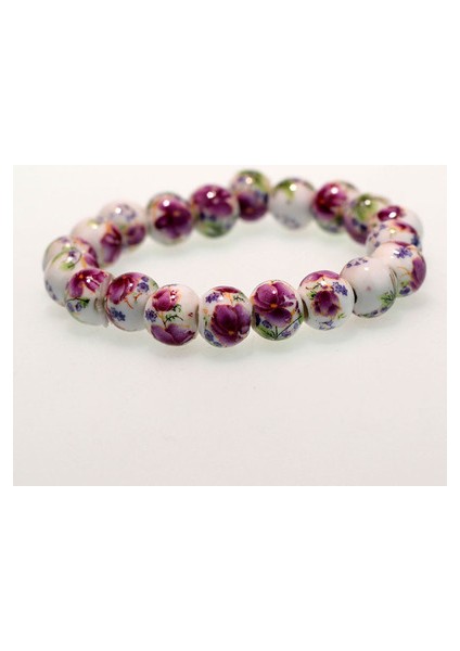 Stil 5 Yaratıcı Milli Tarz Çiçek Desenli Boncuklu Bilezik Saf El Yapımı Porselen Seramik Boho Bilezik Takı Hediyeleri (Yurt Dışından) fırsatları
