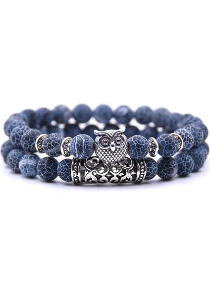 No.8 Boyutu Moda Çift Kaplan Gözü Taş Bilezikler Bilezikler Klasik Siyah Beyaz Doğal Lav Taşları Şans Boncuk Bilezik Kadın Erkek (Yurt Dışından) modelleri