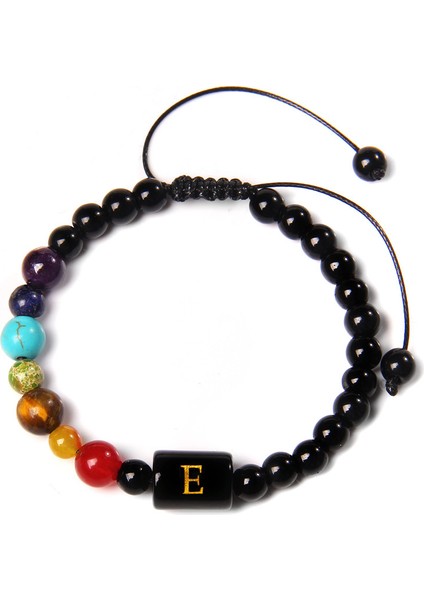 E Erkek Bileklik Doğal Turkuaz Kaplan Gözü Taş Boncuk Akra Bileklik Siyah Halat 26 Harfli Charm Örgü Bileklik Kadın Takı (Yurt Dışından) indirimleri