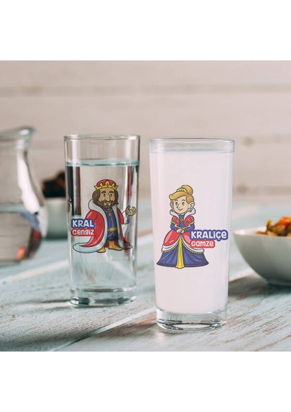 Kral ve Kraliçe 2li Rakı Bardağı modelleri
