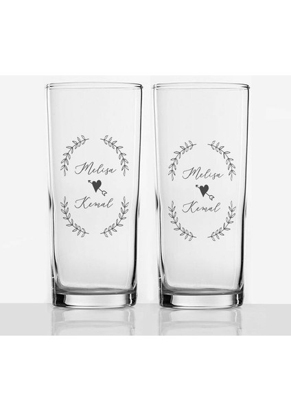 Kişiye Özel Aşk Oku 2li Rakı Bardağı