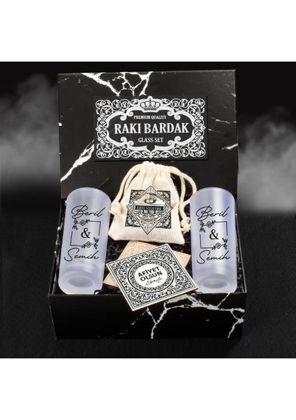 Sevgiliye Hediye Rakı Bardağı Seti Hediye Kutusu fiyatları