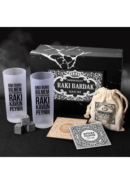 Rakı Koalisyonu Hediyelik Rakı Bardağı Seti Hediye Kutusu