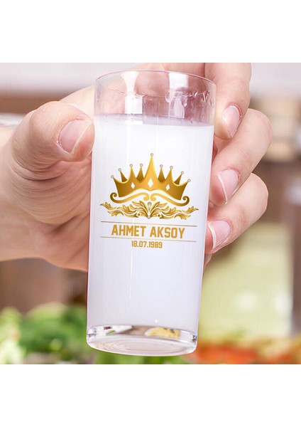 Kral Tacı Temalı Spesial İkili Rakı Bardağı Seti