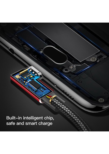 Mikro USB Kablosu 2.4A Hızlı Şarj Cihazı USB Kablosu 90 Derece Dirsek Naylon Örgülü Veri Kablosu Samsung Sony Xiaomi Huawei Android Telefon Için (Yurt Dışından) fırsatları