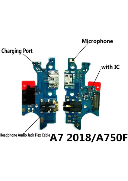 Yeni Mikrofon Modülü + USB Şarj Portu Kurulu Flex Kablo Konektörü Parçaları Samsung A7 2018 / A750F (Yurt Dışından)