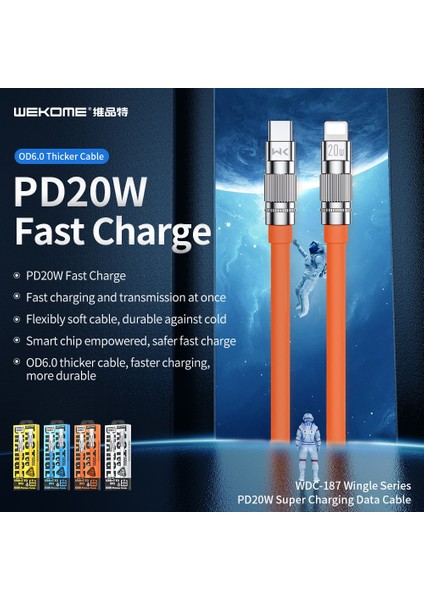 Wekome 100W Hızlı Şarj Kablosu USB Arayüzü Tip-C Metal Yıldırım Cesur Şarj Cep Telefonu Tablet Kulaklık Için Uygun (Yurt Dışından) fiyatları