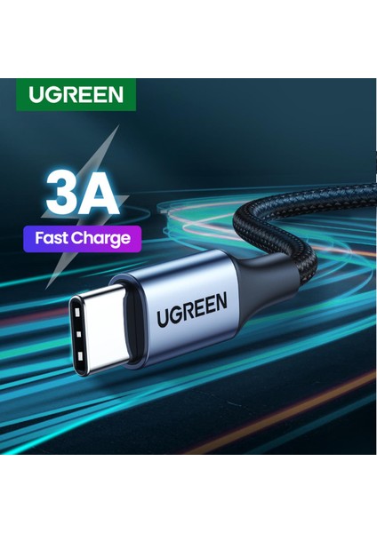 Naylon Örgü USB Tip C Hızlı Şarj Kablosu Galaxy A30/A50/A70, Not 9 S9 S8 Huawei Nova 3/4/5/p9/ M5/m6 Honor Play Veri Kablosu Için Xiaomi Mi 6/mi 8/pocophone F1 ,redmi Not 7 (Yurt Dışından)
