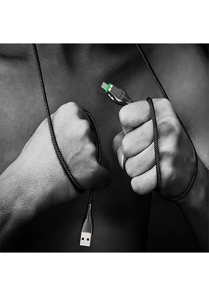 5A Siyah Mamba Yılan Kafası Parlıyor Kablo Hızlı Şarj Mikro USB C Tipi Kablo IPhone Xiaomi Huawei Şarj Cihazı Telefon Veri USB Kablosu (Yurt Dışından) indirimleri