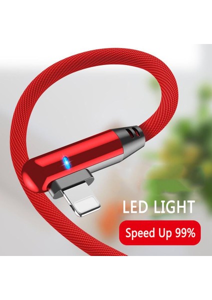 90 Derece USB Kablosu iPhone 11 12 13 Pro Max x Xr 6s 7 8 Artı 5 Se 2m Kurşun Cep Telefonu Hızlı Şarj Kablosu Veri Şarj Cihazı Tel (Yurt Dışından)