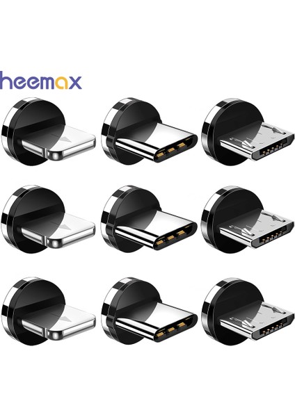 Manyetik Kablo Adaptörü 9 Adet Tip C Mikro USB Cep Telefonu Kablosu IPHONE11 Xiaomi Mıknatıs Şarj Konektörü Için Manyetik Ipuçları (Yurt Dışından)
