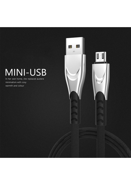 1m Şarj Veri Kablosu Hızlı Şarj Evrensel Çinko Alaşımlı Örgülü Kablo Type-C/android Cep Telefonları Için USB Kablosu (Yurt Dışından) fiyatları