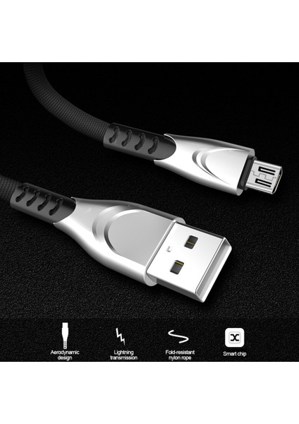 1m Şarj Veri Kablosu Hızlı Şarj Evrensel Çinko Alaşımlı Örgülü Kablo Type-C/android Cep Telefonları Için USB Kablosu (Yurt Dışından) modelleri