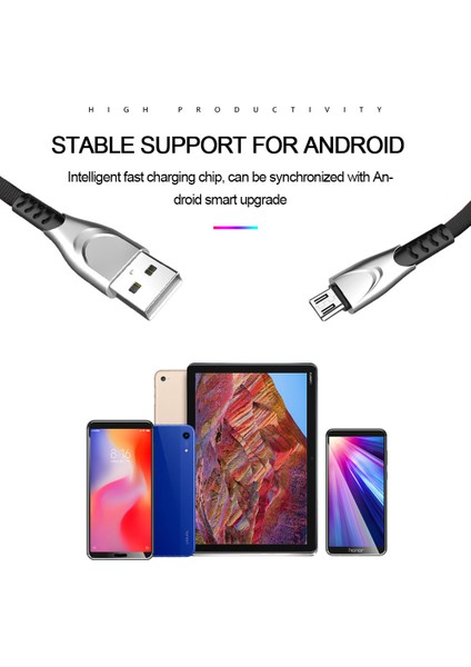 1m Şarj Veri Kablosu Hızlı Şarj Evrensel Çinko Alaşımlı Örgülü Kablo Type-C/android Cep Telefonları Için USB Kablosu (Yurt Dışından) fırsatları