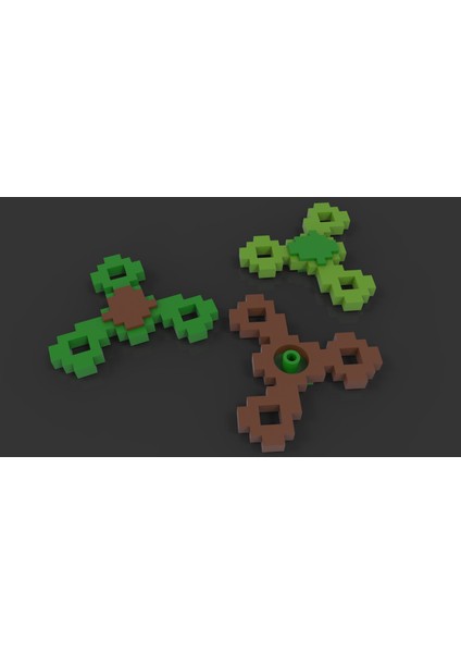 Minecraft Style Fidget Spinner - Azaltan Eğlenceli Fidget Spinner THN2401952