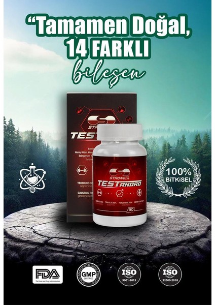 - Testandro, Testo Booster, Tribulus, Panax Ginseng,mumiyo, Horny Goat Weed 90 Kapsül