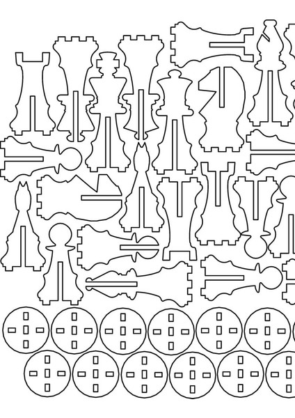 Jigsaw Satranç Tahtası ile Satranç Seti Türevi THN6593