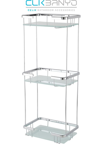 Tacı Uclu Camlı Kare Süngerlik 22*15 Cm