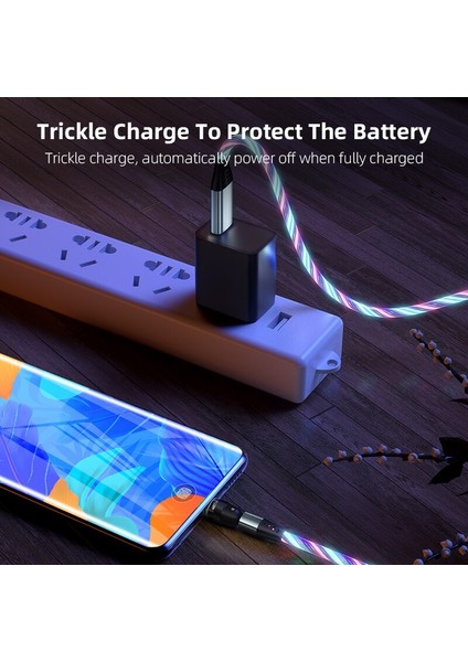 In1 540°DÖNDÜRME Manyetik Akım Aydınlık Aydınlatma Şarj Cep Telefonu Kablosu USB Tipi C Kablo Samsung Xiaomi iPhone Kablosu (Yurt Dışından) fiyatları
