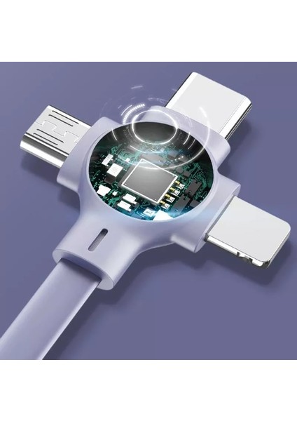 Macaron Mobil Telefon Braketi Teleskopik Üçü Bir Arada Veri Kablosu Uygun Tip-C Android Bire Üç Şarj Kablosu (Yurt Dışından) indirimleri