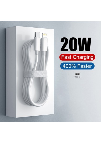Orijinal 20W Pd USB C Kablosu iPhone 13 14 Pro Max Hızlı Şarj USB C Kablosu iPhone 12 iPad Mini Pro Max Veri Tipi C Kablosu (Yurt Dışından)