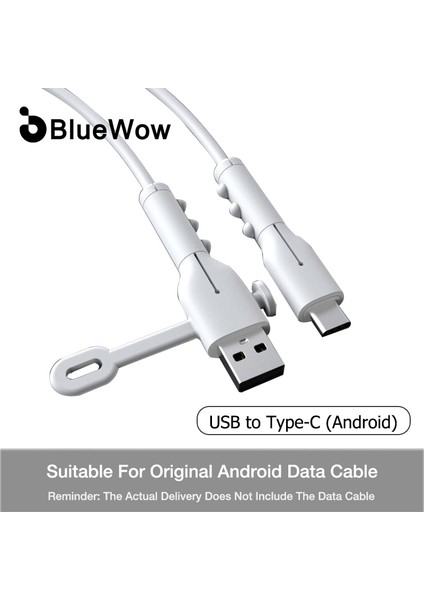 (C Tipi Kablo Için) Bluewow Orijinal Veri Hattı Koruyucusu Android Için USB Şarj Aleti Kablosu Koruyucu Tel Sarıcı Koruma Yumuşak Silikon Kablo Koruyucu Aracı (Yurt Dışından) fiyatları