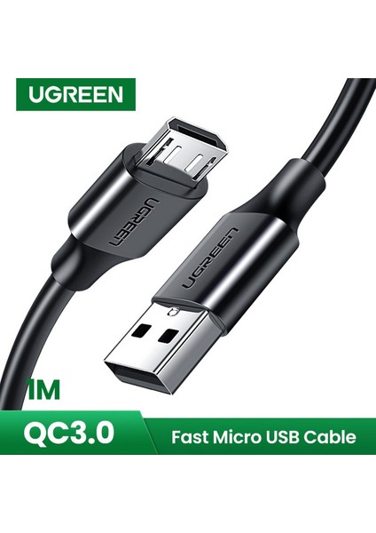 Ugreen Mikro USB Kablosu USB 2.0 Sync Şarj Kablosu Samsung Nokia Huawei Oppo Vivo Xiaomi Htc Blackberry Tablet Pc ve Çoğu Android Tablet Android Telefonlar Için (Yurt Dışından)
