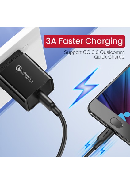 Ugreen Mikro USB Kablosu USB 2.0 Sync Şarj Kablosu Samsung Nokia Huawei Oppo Vivo Xiaomi Htc Blackberry Tablet Pc ve Çoğu Android Tablet Android Telefonlar Için (Yurt Dışından) modelleri