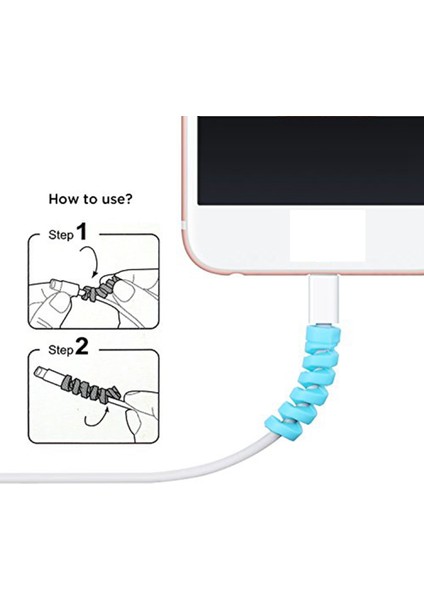 Şarj Kablosu Koruyucu, Silikon Esnek Kablo Tel Koruyucu (Yurt Dışından) fırsatları