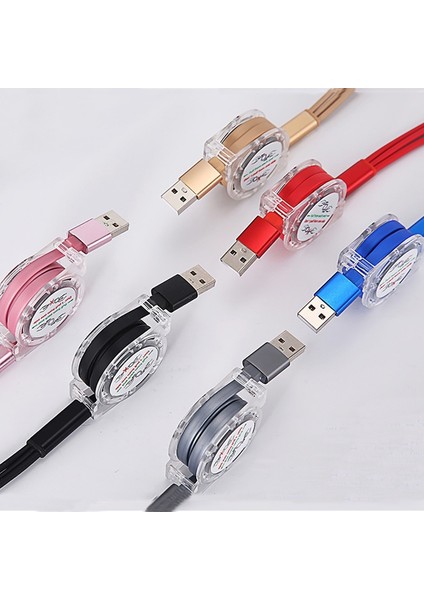 3'ü 1 Arada Teleskopik Hızlı Şarj Veri Kablosu / Android Için 5V-2,4A / iphone / Type-C Için (Yurt Dışından) fırsatları