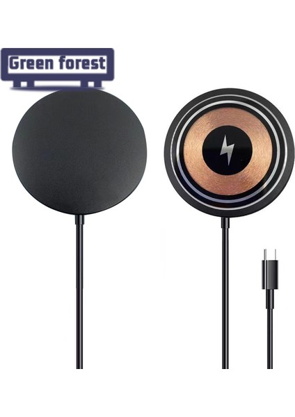 Yeşil Orman Kablosuz Güç Bankası Parazit Önleyici 15W Manyetik Kablosuz Şarj Adaptörü (Yurt Dışından) fiyatları