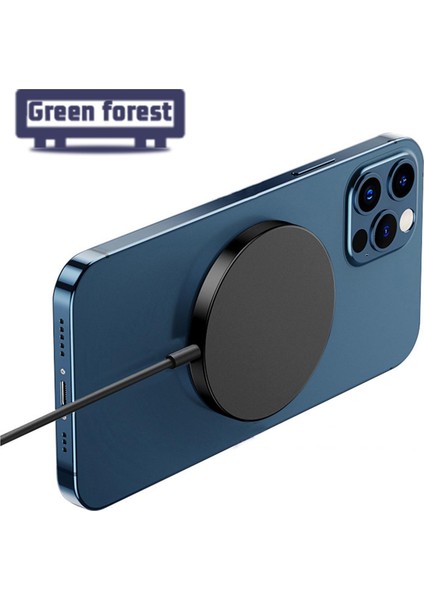 Yeşil Orman Kablosuz Güç Bankası Parazit Önleyici 15W Manyetik Kablosuz Şarj Adaptörü (Yurt Dışından) modelleri