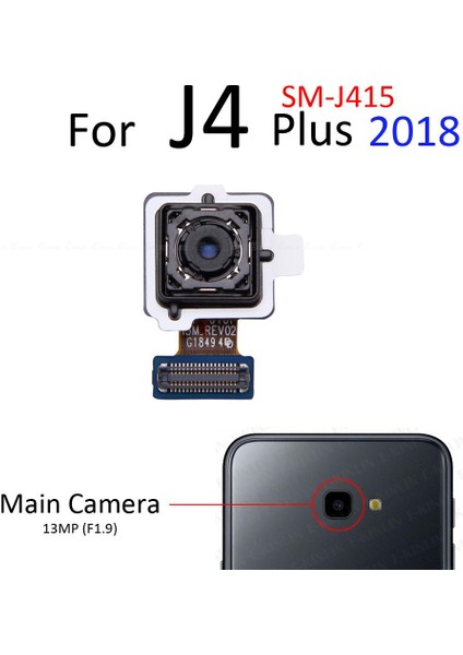 Arka Ön Bakan Selfie Büyük Küçük Arka Ana Kamera Modülü Şerit Flex Kablo Parçaları Samsung Galaxy J2 Pro J4 J6 Artı J8 2018 (Yurt Dışından) fiyatları