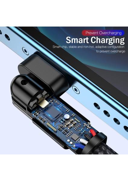 180 Derece Hızlı Şarj USB Şarj Aleti Kablosu iPhone 6 6s 7 8 Artı x Xr 11 12 13 Pro Max Se iPad Kökenli Veri Kablosu Uzun Tel 2 M (Yurt Dışından) indirimleri