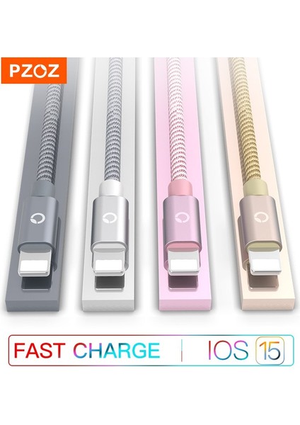 Pzoz iphone Kablosu 13 12 Pro Mini Xs Max Xr 8 7se ipad Mini Hava Hızlı Şarj Cep Telefonu Şarj Kablosu Veri Hızlı USB Kabloları (Yurt Dışından)