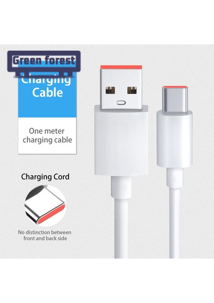 Yeşil Orman Şarj Kablosu Sabit Çıkışlı Tip-C Cep Telefonu Şarj Kablosu (Yurt Dışından) fırsatları