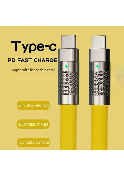 120W 6A Pd 100W USB C USB C Tipi Kablo Hızlı Şarj Telefon Şarj Cihazı Veri Kablosu Huawei Xiaomi Redmi Için Samsung S2 (Yurt Dışından)