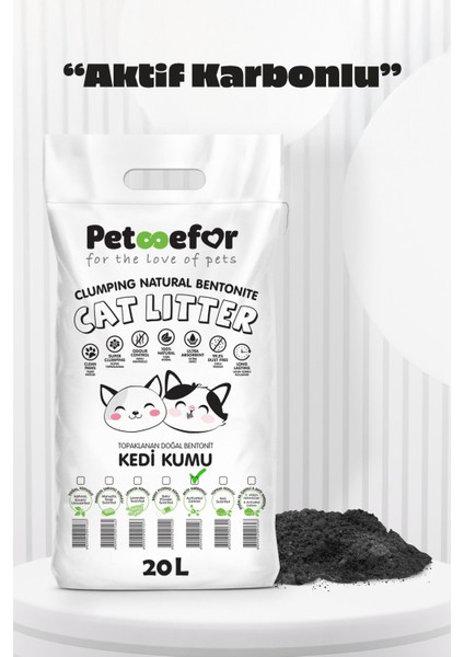 20 Lt Aktif Karbonlu Kedi Kumu