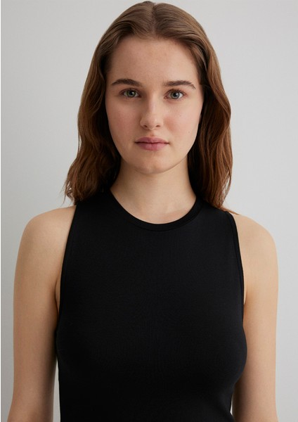 Kadın Siyah Crop Top 1610786-900